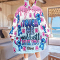 Personalized Ohana Blanket Hoodie Custom Name Soft Gift Blanket Hoodie GradoCreations