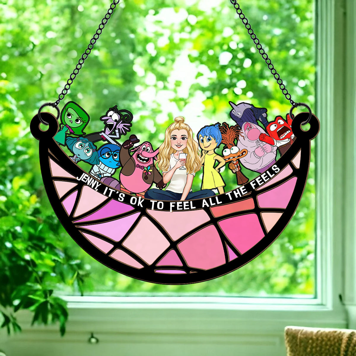 Personalized 2 Layered Suncatcher with Quotes for Home Decor Suncatcher GradoCreations