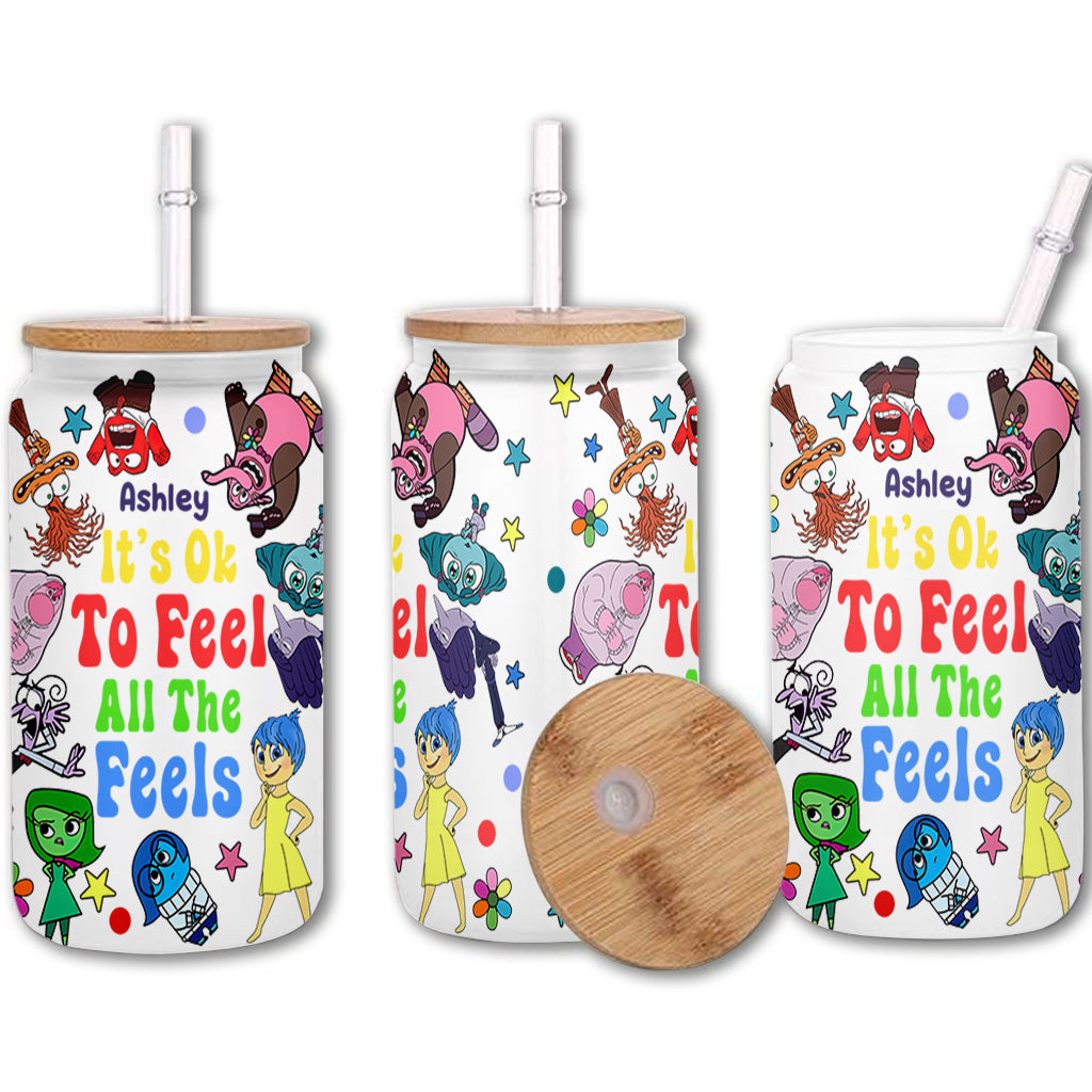 Personalized 16oz Can Glass with Straw Custom Name Gift Can Glass GradoCreations