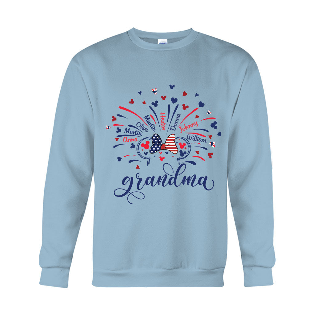 Personalized Firework Mouse T-shirt & Hoodie for Family | 4th of July Gift T-shirt & Hoodie GradoCreations