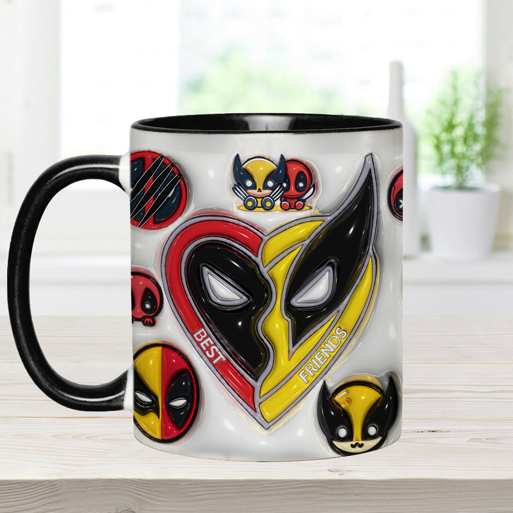Personalized Accent Mug for Best Friends Custom Names Gift Accent Mug GradoCreations
