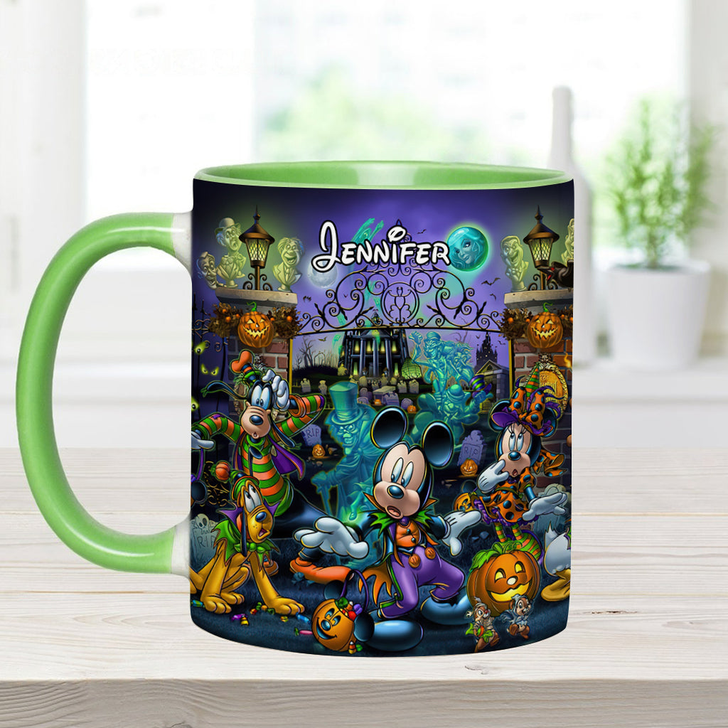 Personalized Halloween Accent Mug Custom Name Gift Idea Accent Mug GradoCreations