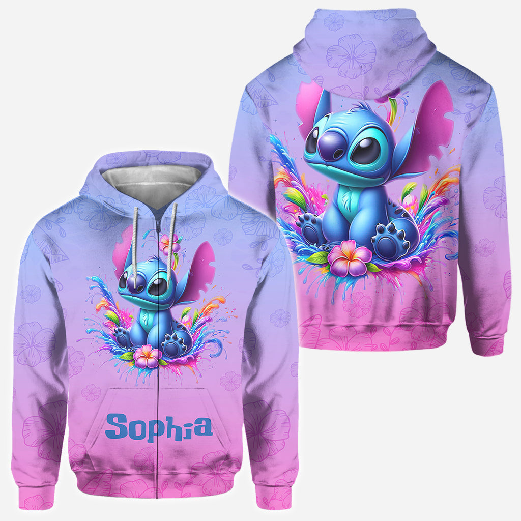 Personalized Blue Ohana All Over Shirt Custom Name Gift All Over Shirt GradoCreations