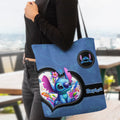 Personalized Blue Ohana Tote Bag Custom Name Gift for Mom Tote Bag GradoCreations