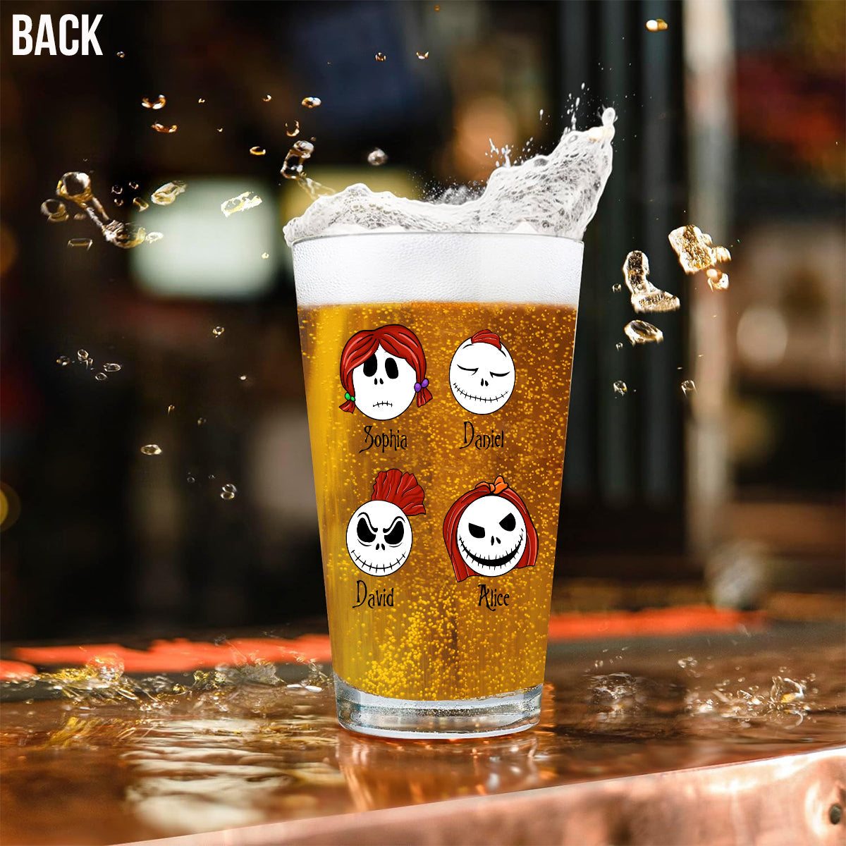 Personalized Beer Glass for Dad Custom Name Gift Idea Beer Glass GradoCreations