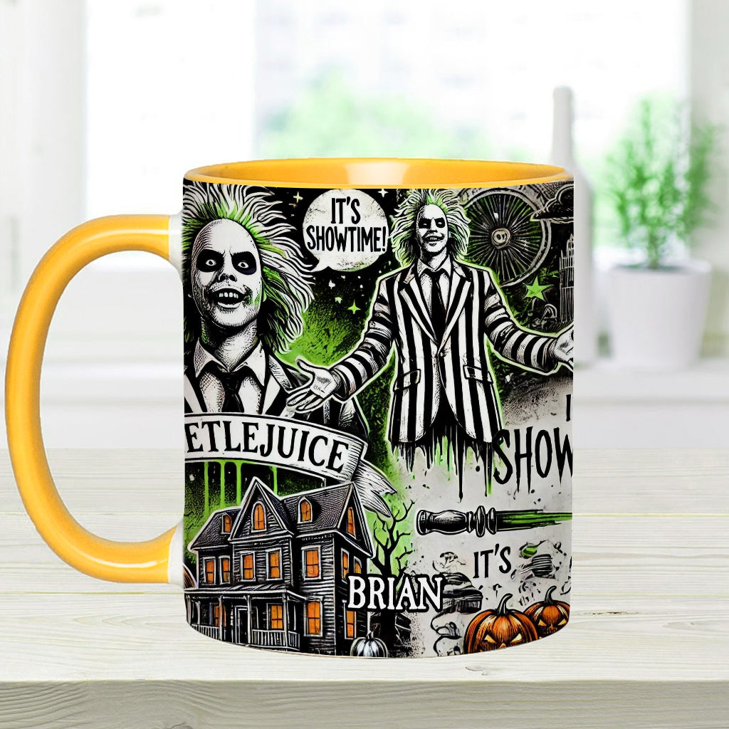 Personalized Halloween Accent Mug Custom Name Gift Idea Accent Mug GradoCreations