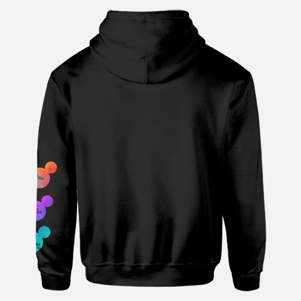 Personalized Colorful Mouse Ear All Over Shirt Gift for Grandma All Over Shirt GradoCreations