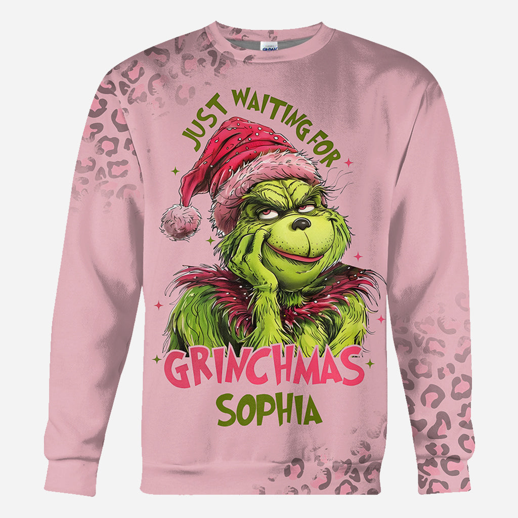 Personalized Grinch Christmas All Over Shirt for Kids with Custom Name All Over Shirt GradoCreations