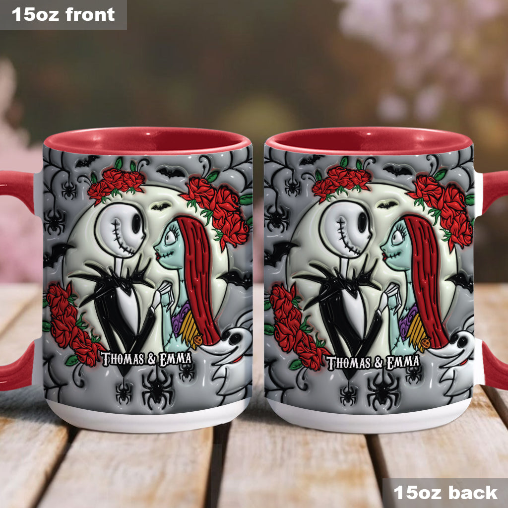 Personalized Nightmare Accent Mug for Couples | Custom Name Gift Accent Mug GradoCreations