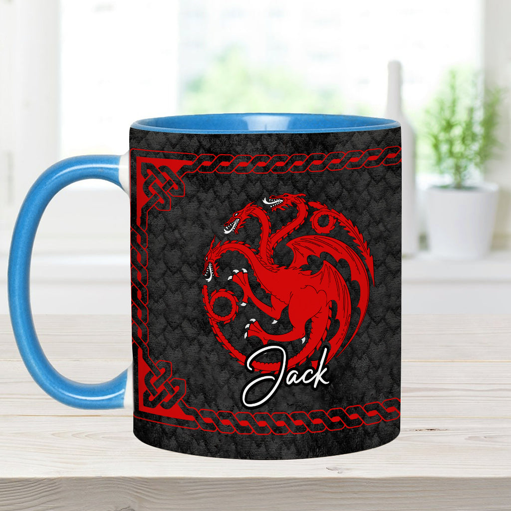 Personalized Accent Mug with Dragon Design for Coffee Lovers Accent Mug GradoCreations