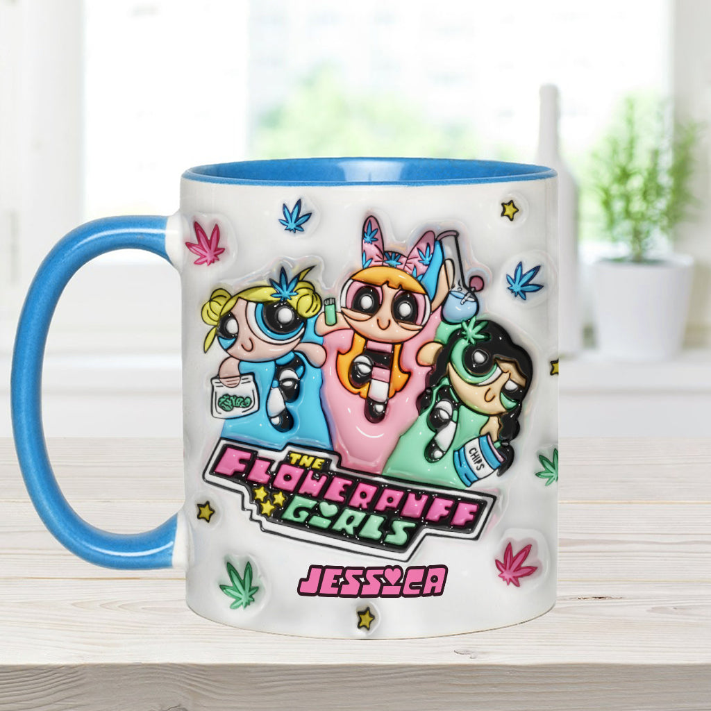 Personalized Weed Accent Mug Custom Name Gift for Her Accent Mug GradoCreations