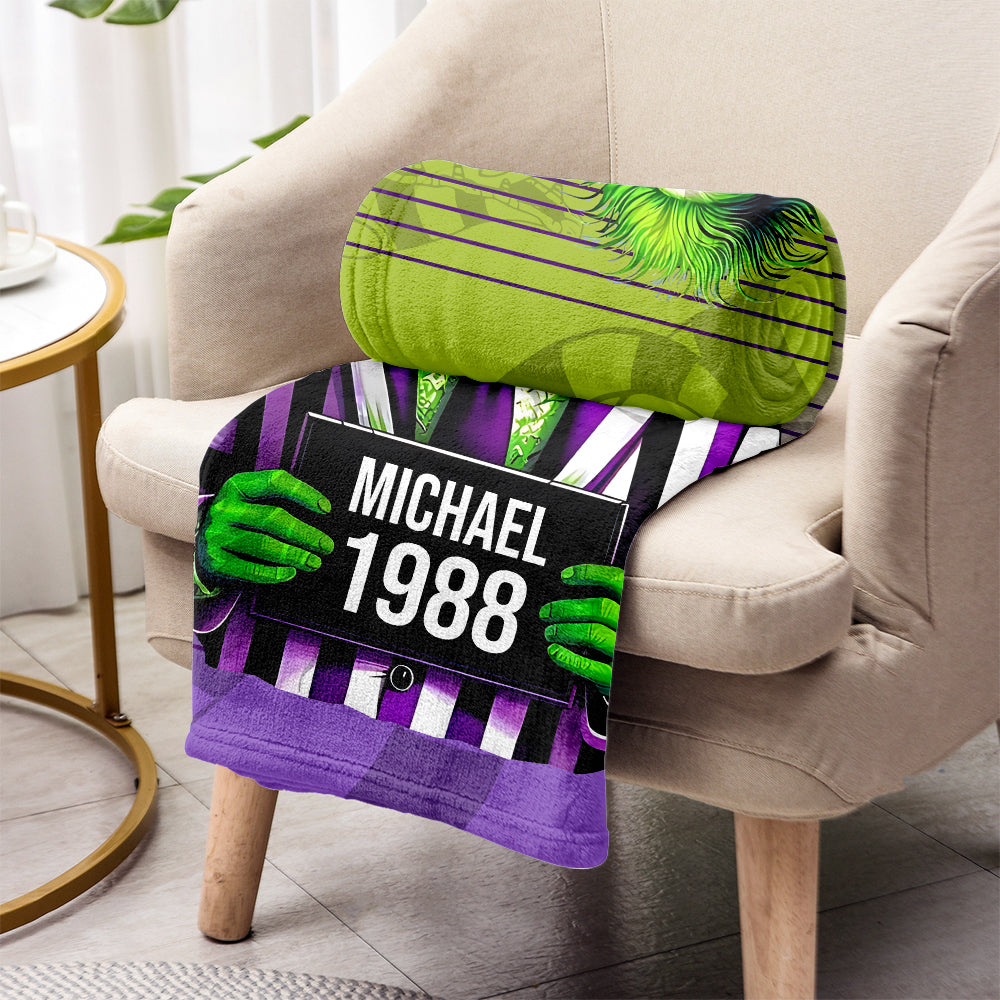 Funny Personalized Blanket with Mugshot Design for All Occasions Blanket GradoCreations