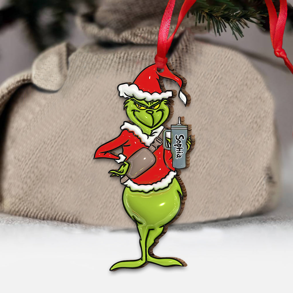 Personalized Grinch Christmas Ornament Custom Name Gift Ornament GradoCreations