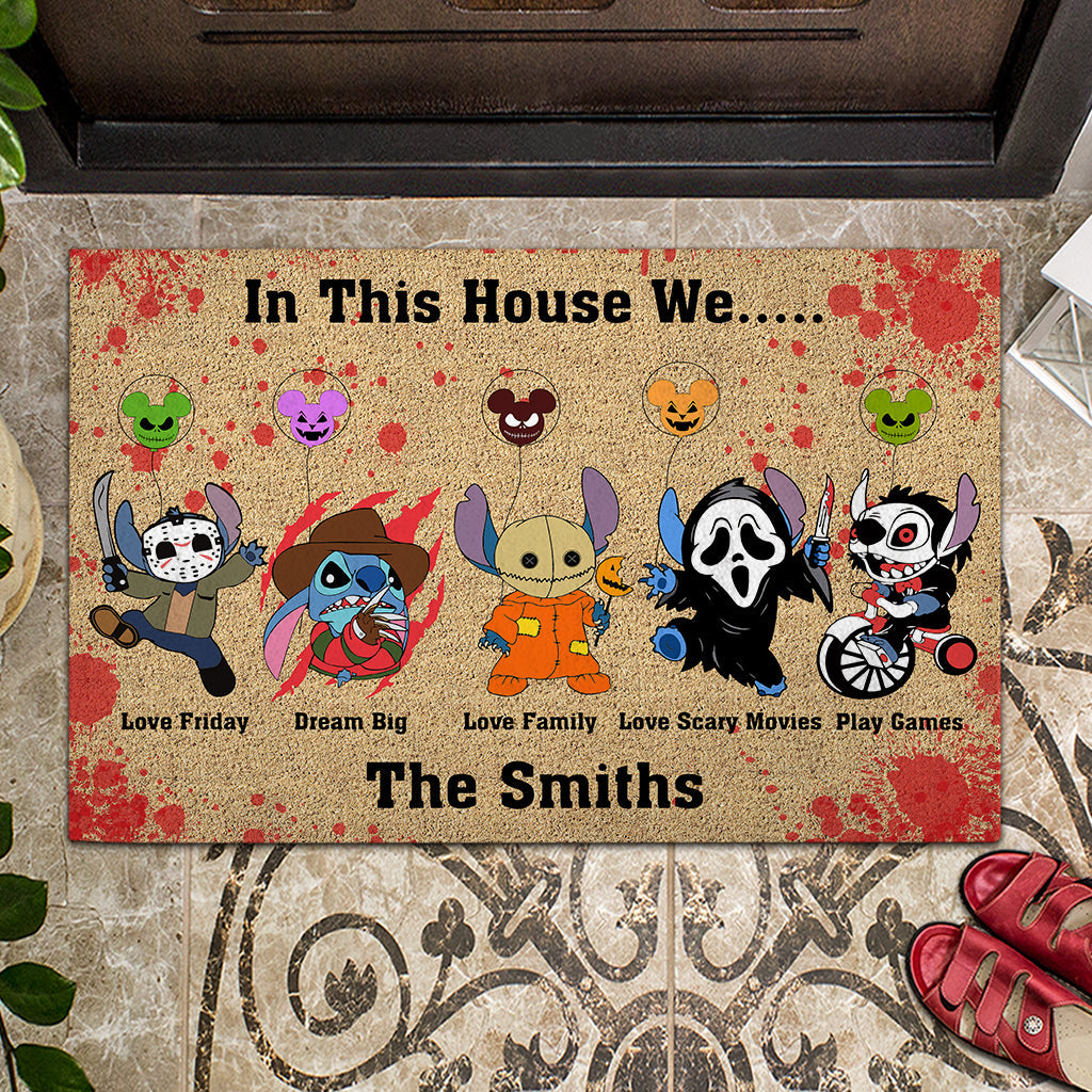 Personalized Doormat In This House Ohana Family Gift Doormat GradoCreations