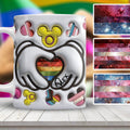 Personalized LGBT Support Mug with Custom Pride Flag Hands Mug GradoCreations