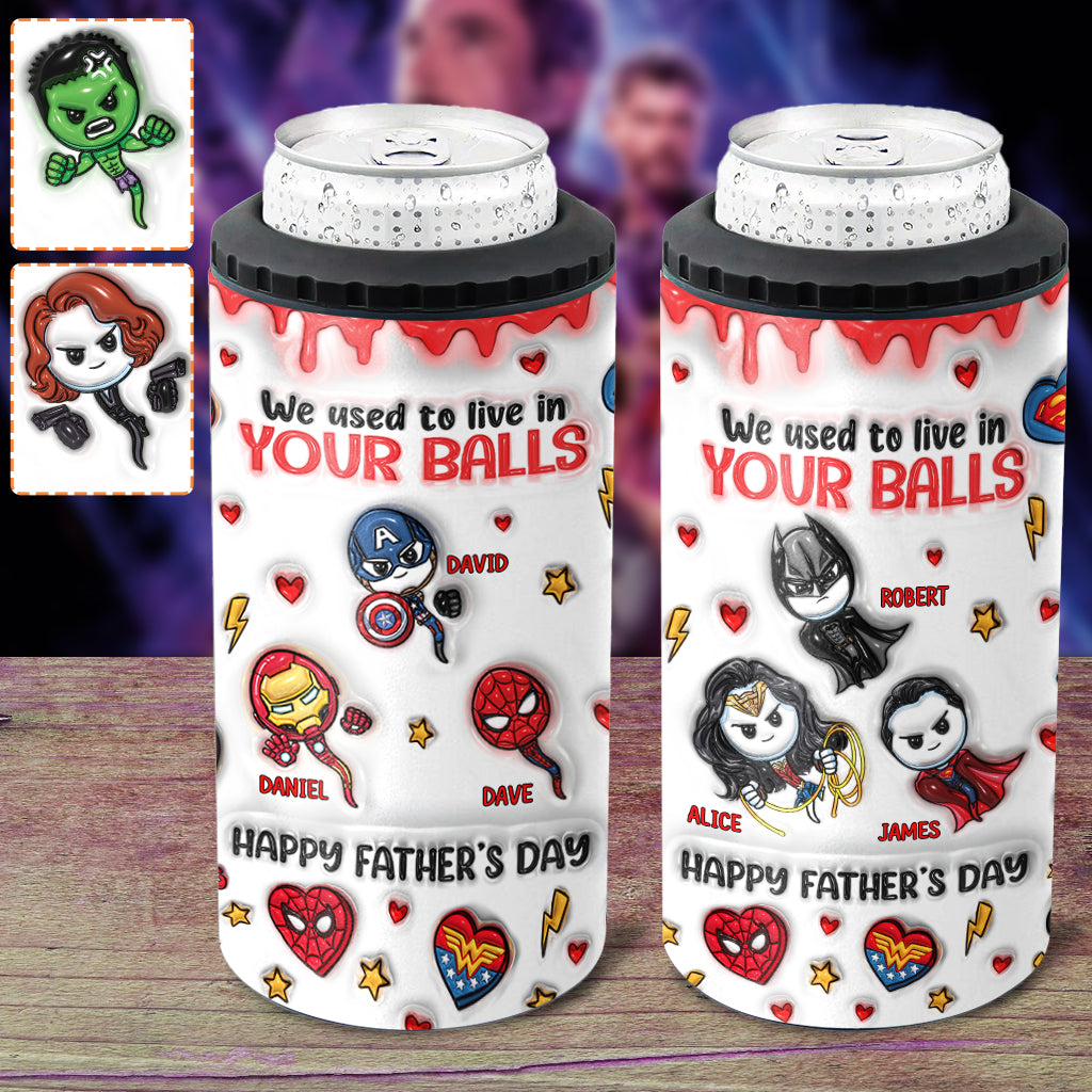Personalized Marvelous Universe Can Cooler Custom Name Gift for Dad Can Cooler GradoCreations