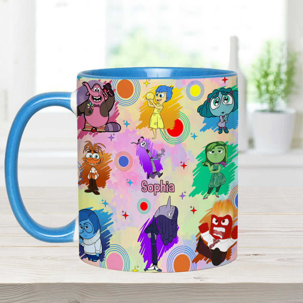 Personalized Accent Mug with Emotions Design Gift for Friends Accent Mug GradoCreations