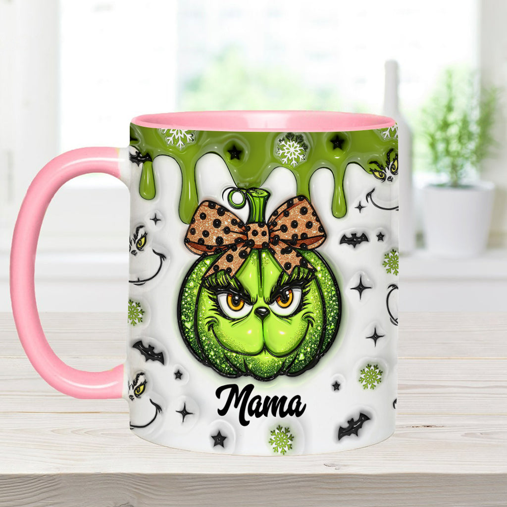 Personalized Grinchy Grandma Accent Mug Custom Name Gift Accent Mug GradoCreations