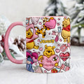 Personalized Accent Mug with Cute Pooh Bear Design for Valentine’s Day or Wedding Gift Accent Mug GradoCreations
