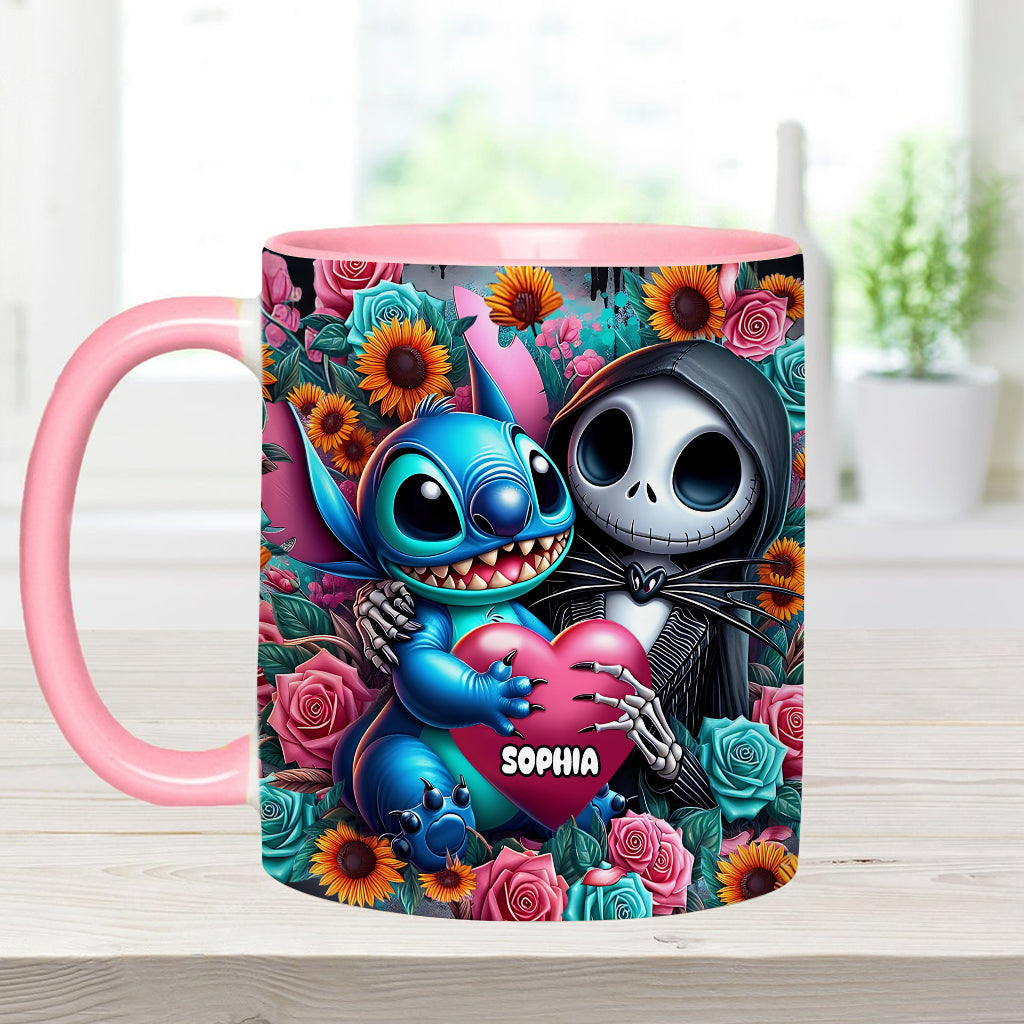 Personalized Nightmare Accent Mug Custom Name Gift for Halloween Accent Mug GradoCreations