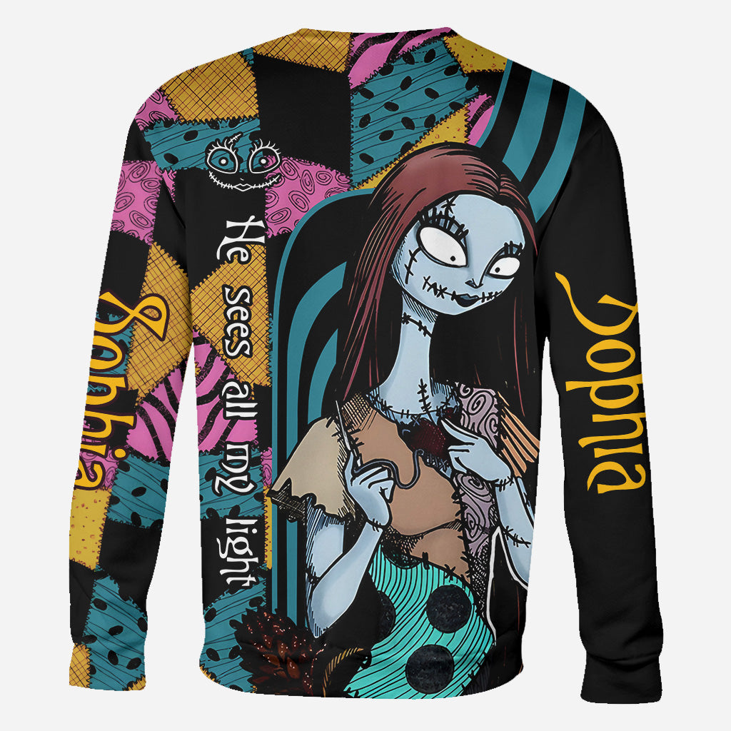 Personalized Nightmare Before Christmas All Over Shirt Custom Name Gift All Over Shirt GradoCreations