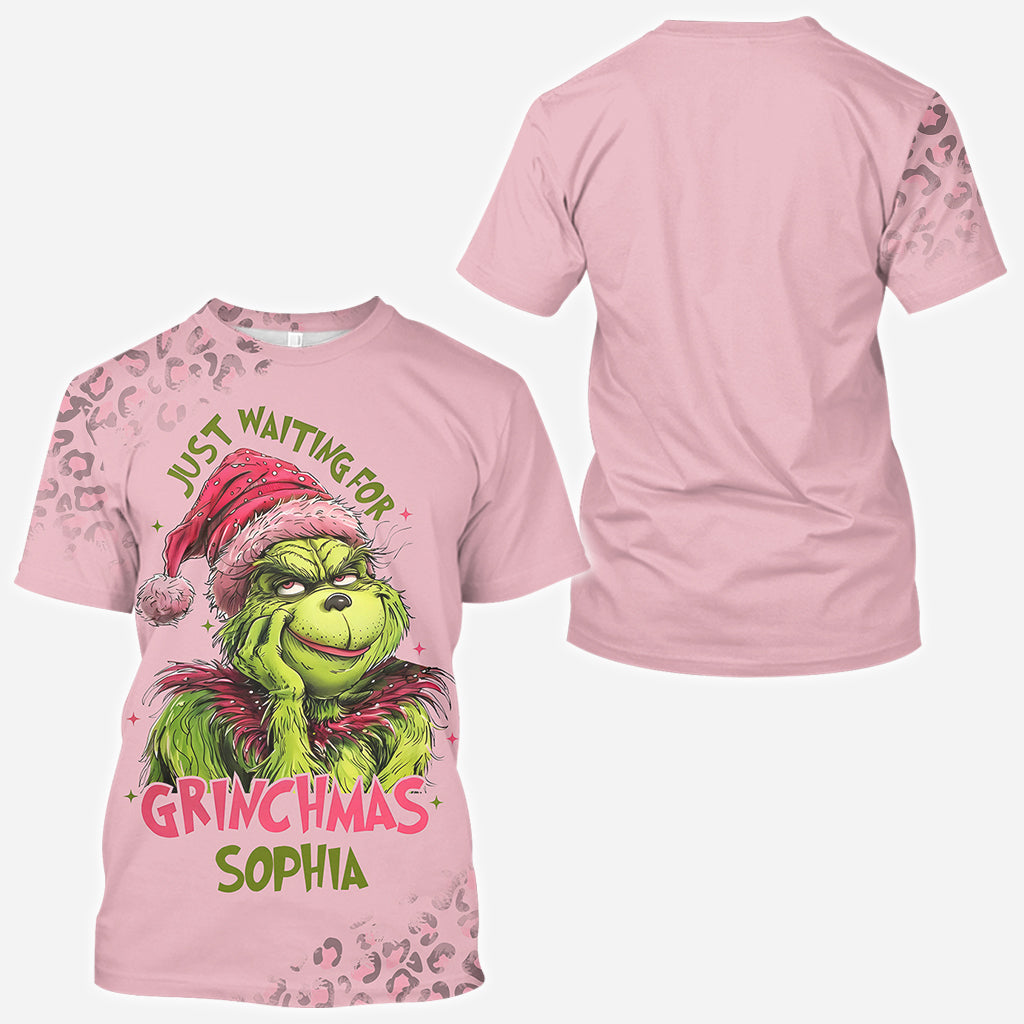 Personalized Grinch Christmas All Over Shirt for Kids with Custom Name All Over Shirt GradoCreations