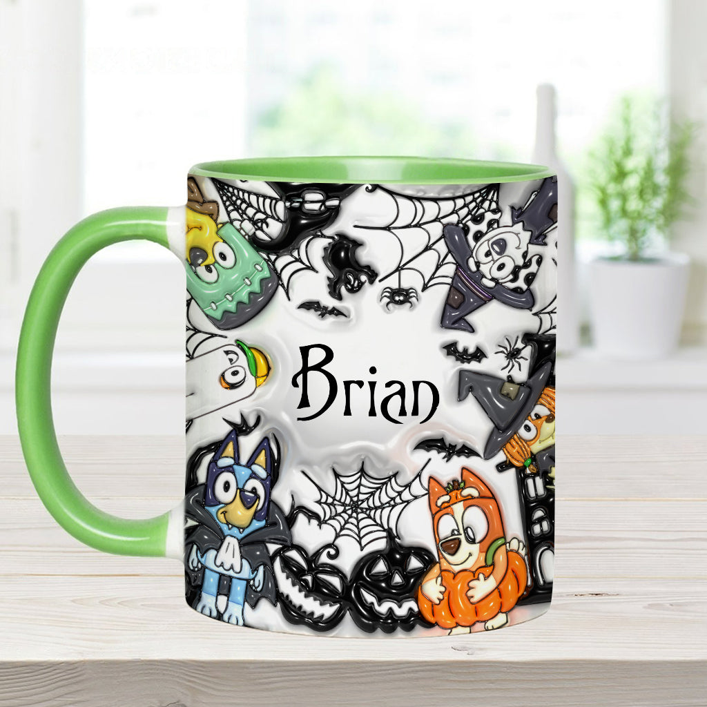 Personalized Halloween Accent Mug with Custom Name Gift Accent Mug GradoCreations