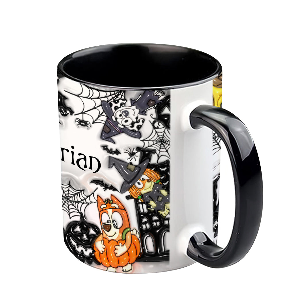 Personalized Halloween Accent Mug with Custom Name Gift Accent Mug GradoCreations
