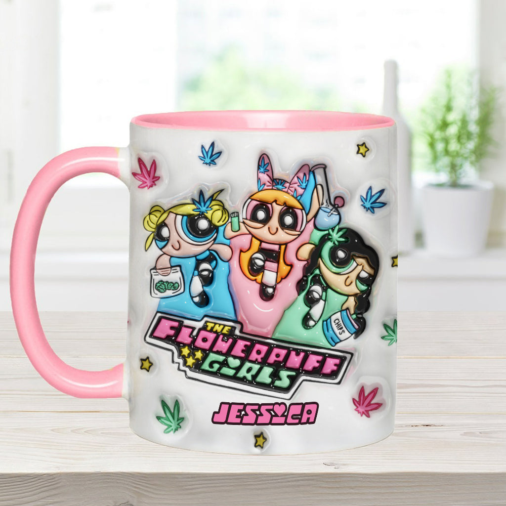 Personalized Weed Accent Mug Custom Name Gift for Her Accent Mug GradoCreations