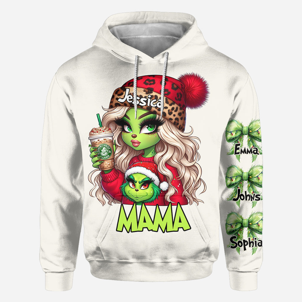 Personalized Grinchy Christmas All Over Shirt Gift for Mom All Over Shirt GradoCreations