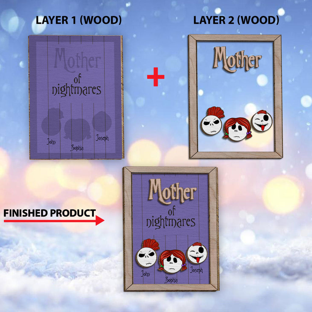 Personalized 2 Layered Wood Sign for Family Gift Decor 2 Layered Wood Sign GradoCreations