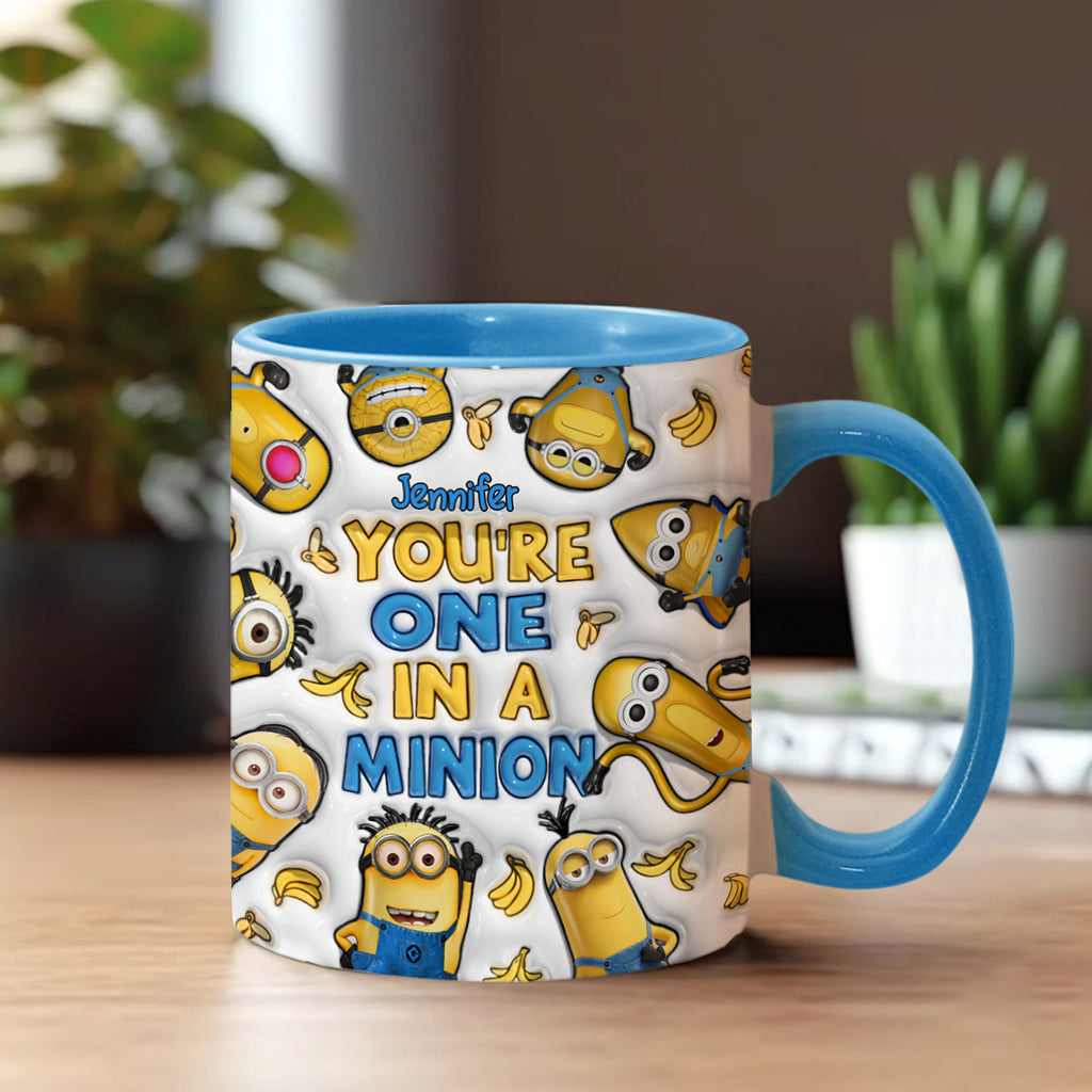Personalized Minion Accent Mug Custom Name Gift for Birthday Accent Mug GradoCreations