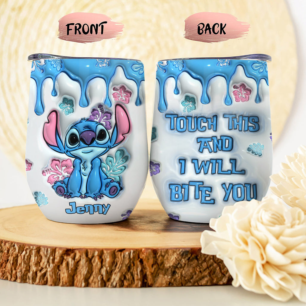 Personalized Ohana Wine Tumbler Custom Name Gift for Birthday Wine Tumbler GradoCreations