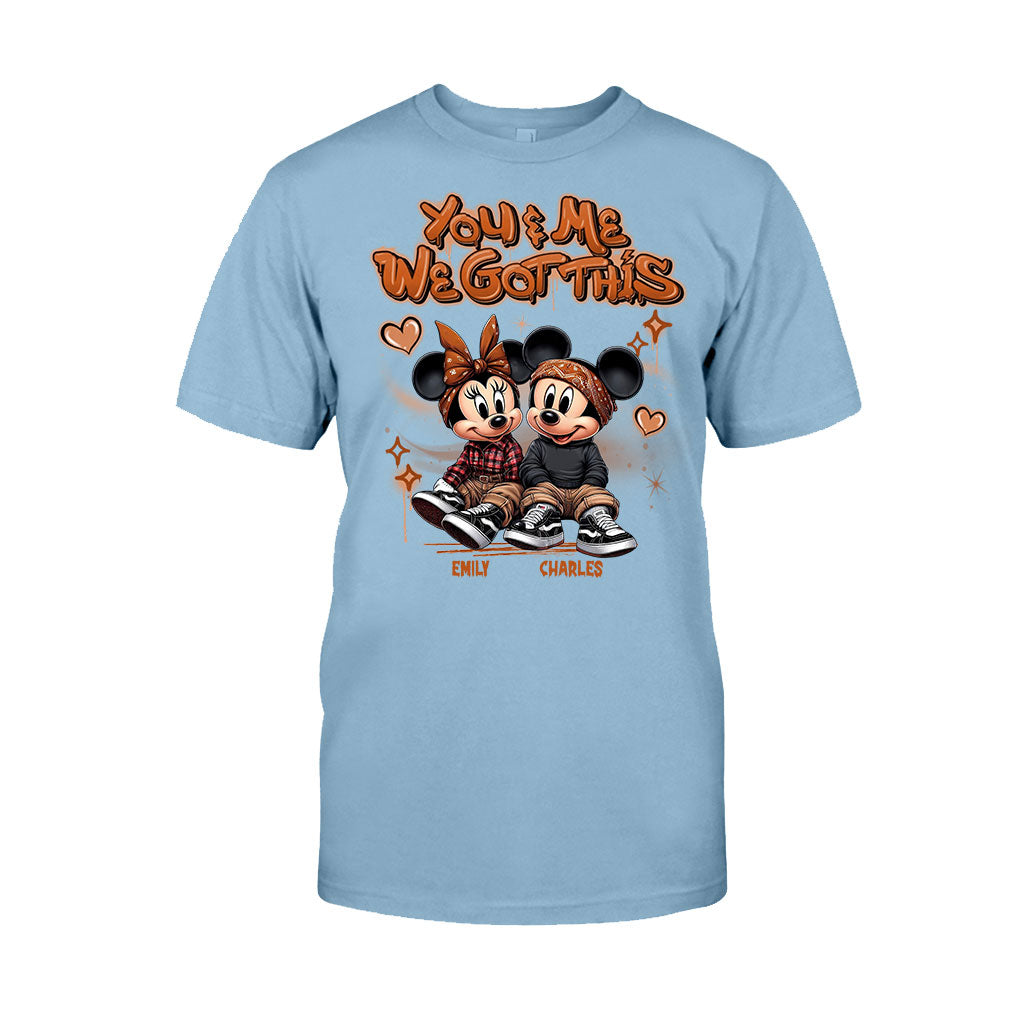 Personalized Couples Mouse T-shirt & Hoodie with Custom Names for Engagement or Anniversary T-shirt & Hoodie GradoCreations