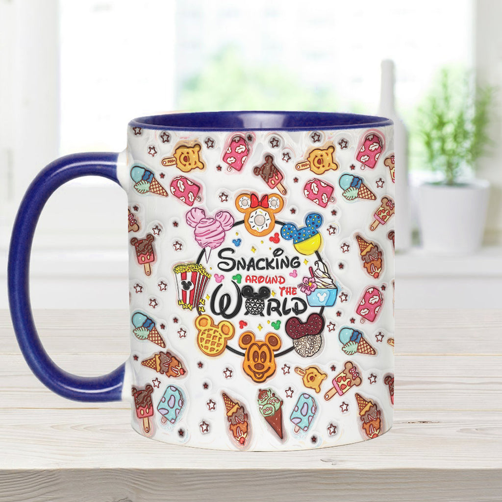 Personalized Snacking Around the World Accent Mug Gift for Mom Accent Mug GradoCreations
