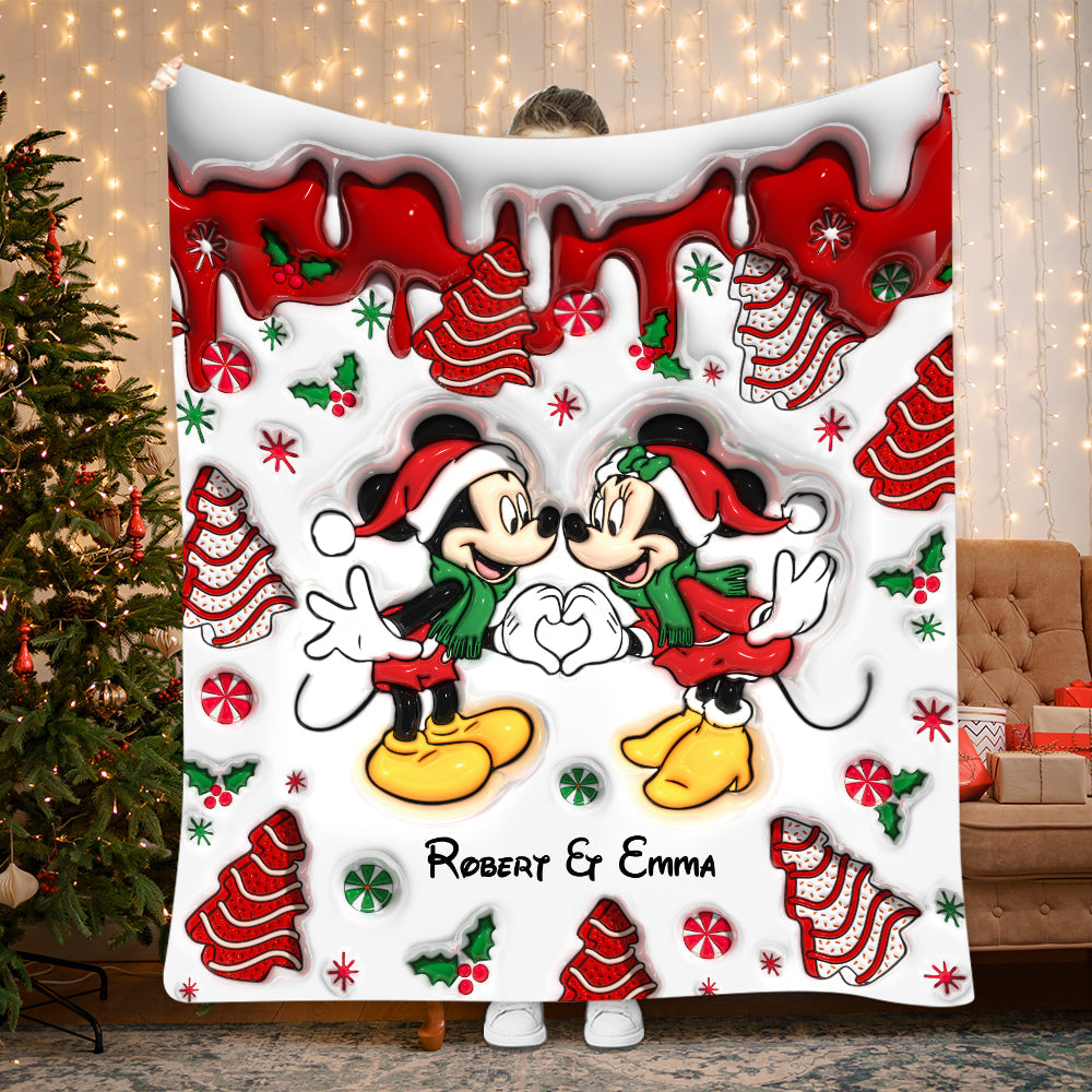 Personalized Christmas Mouse Blanket Gift for Family Blanket GradoCreations