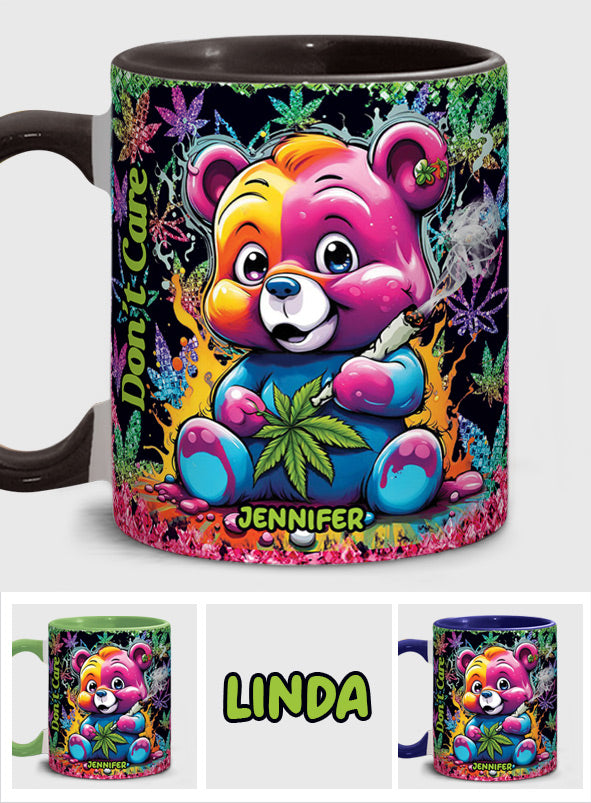 Personalized Don't Care Bear Weed Accent Mug Custom Name Gift Accent Mug GradoCreations