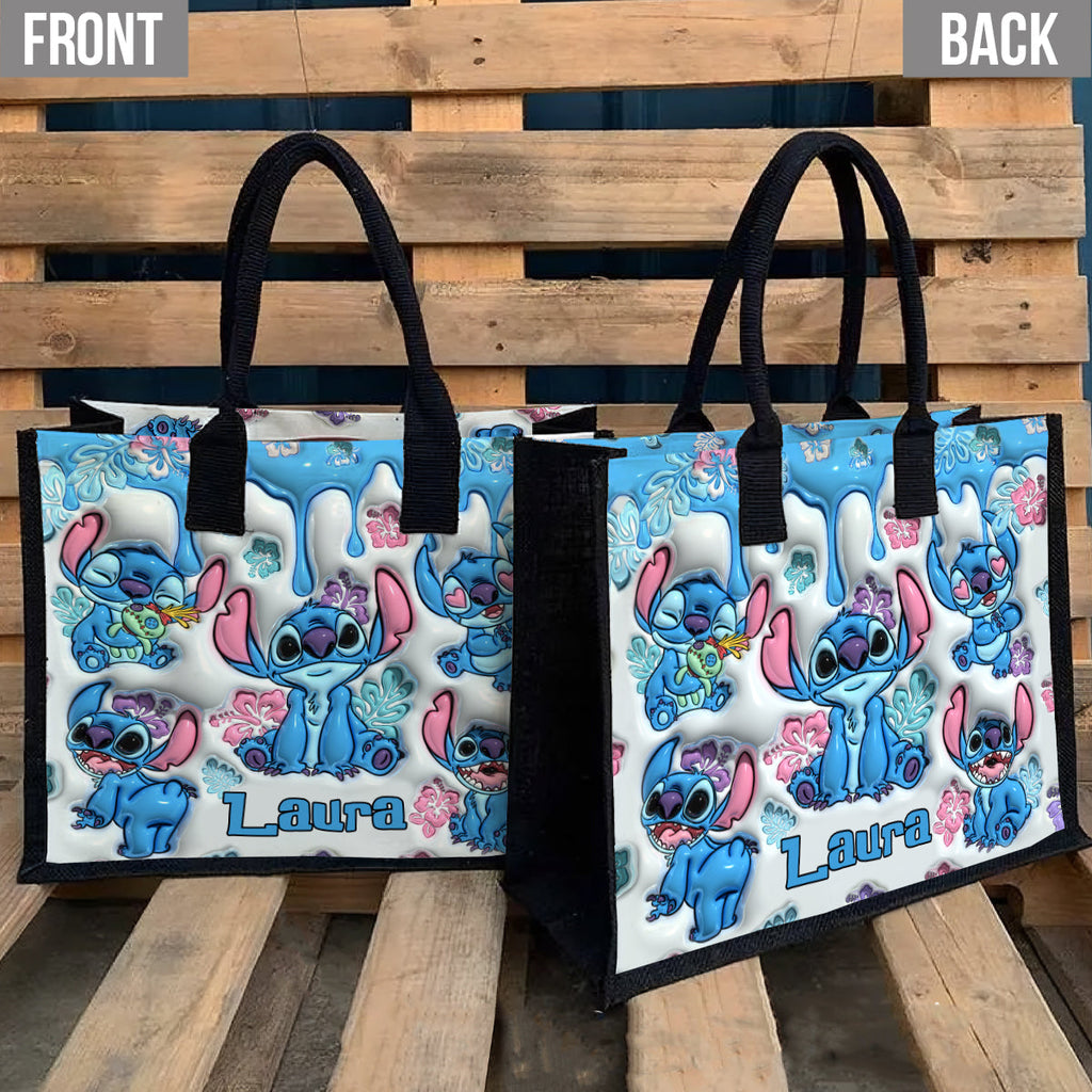 Personalized Ohana Canvas Tote Bag Custom Name Gift for Mom Canvas Tote Bag GradoCreations
