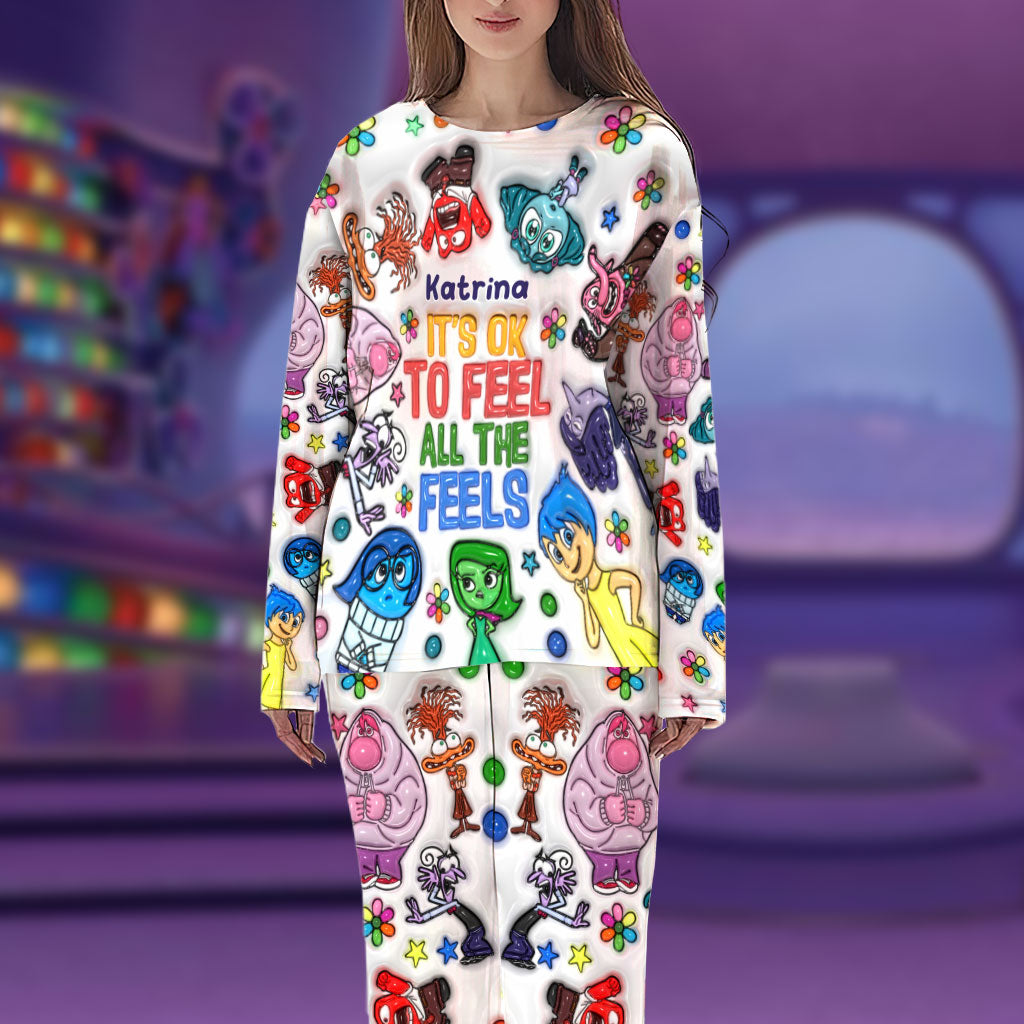 Personalized Pajama Set Cute Long Sleeve Leggings Gift for Kids Pajamas Set GradoCreations