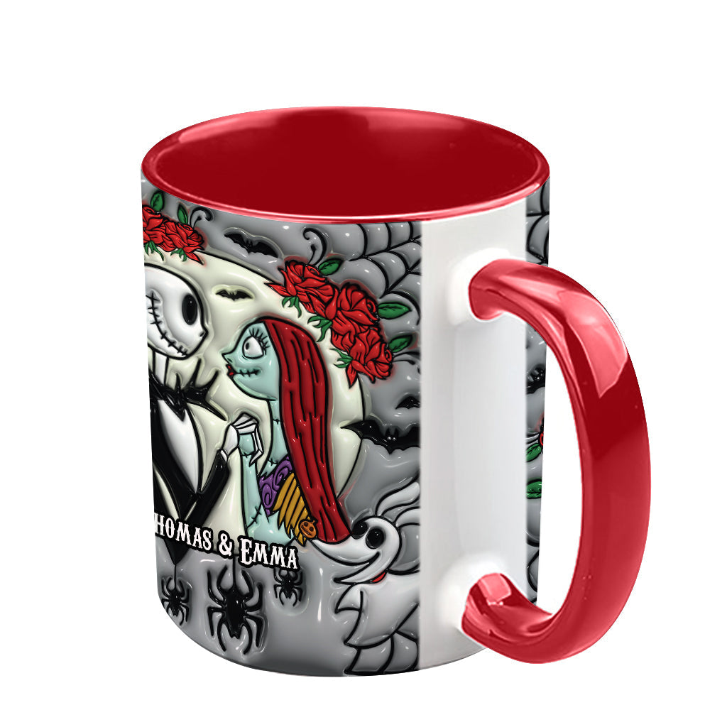 Personalized Nightmare Accent Mug for Couples | Custom Name Gift Accent Mug GradoCreations