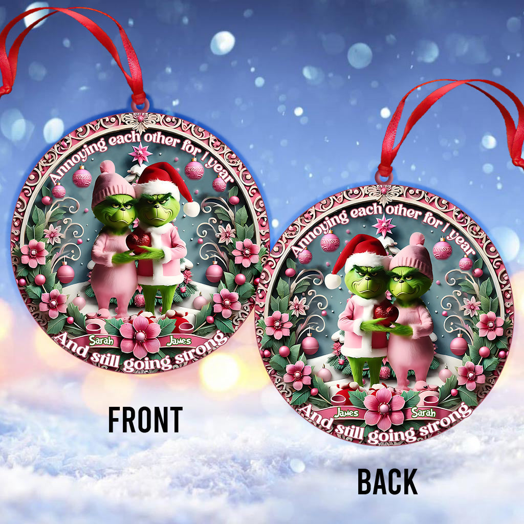 Personalized Christmas Ornament Custom Name Gift for Couple Ornament GradoCreations