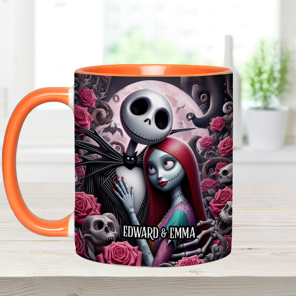 Personalized Nightmare Accent Mug Custom Names Gift for Couples Accent Mug GradoCreations