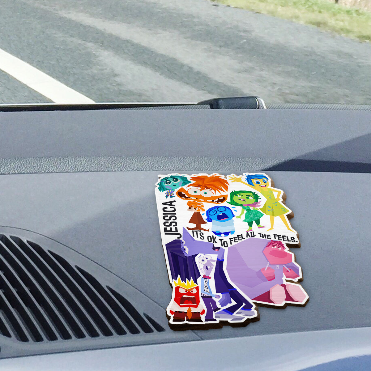 Personalized Car Visor Clip It's Ok To Feel All The Feels Gift Shaped Car Visor Clip GradoCreations