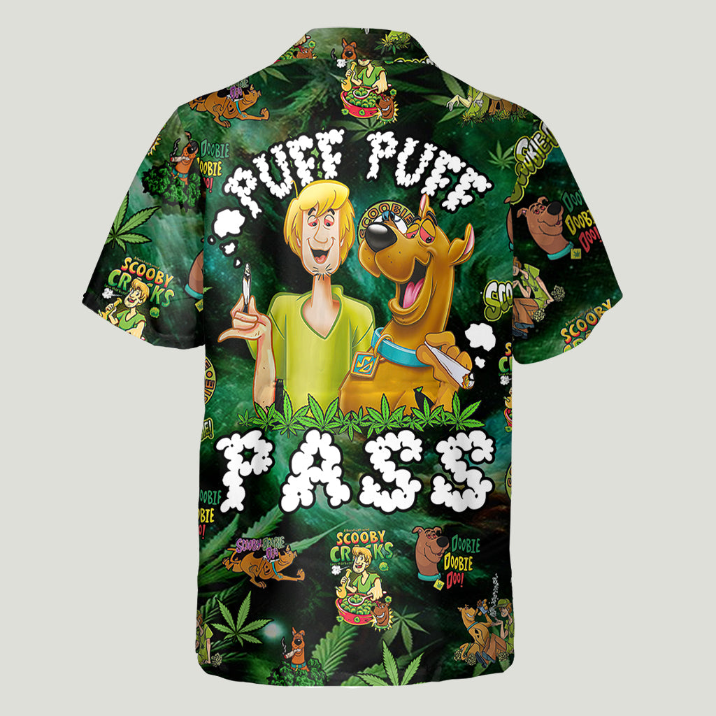 Personalized Puff Puff Pass Hawaiian Shirt Custom Name Gift Hawaiian Shirt GradoCreations
