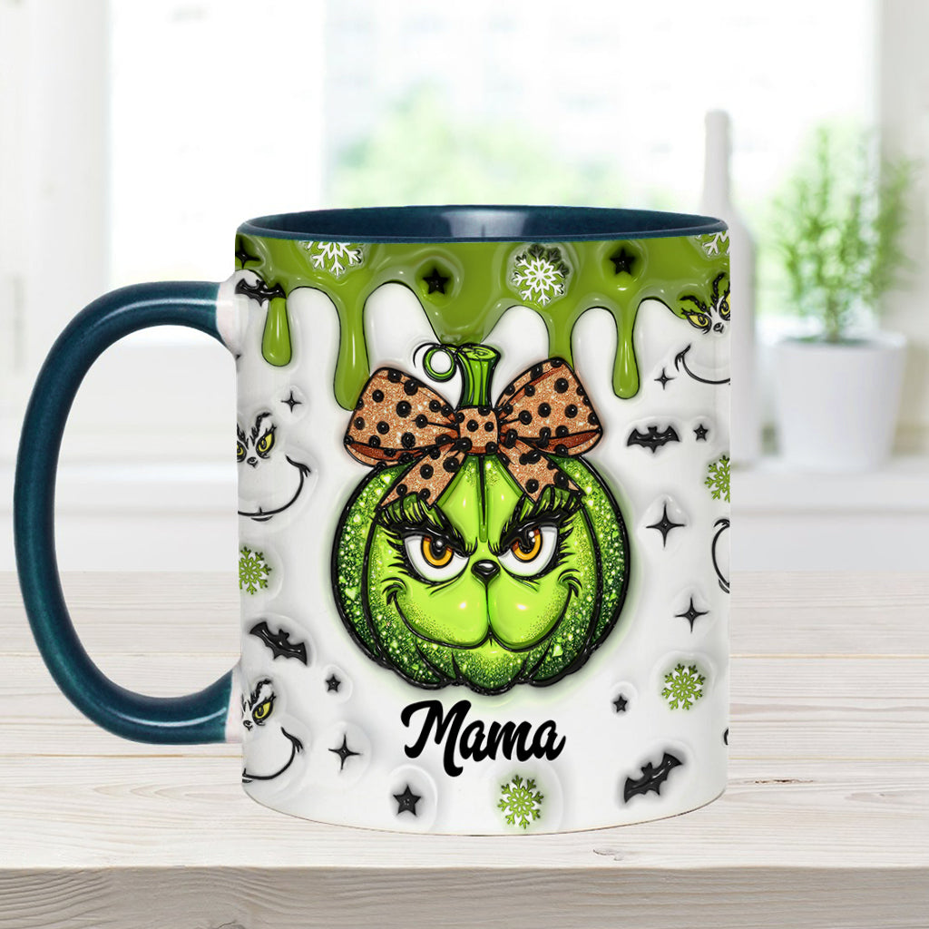 Personalized Grinchy Grandma Accent Mug Custom Name Gift Accent Mug GradoCreations