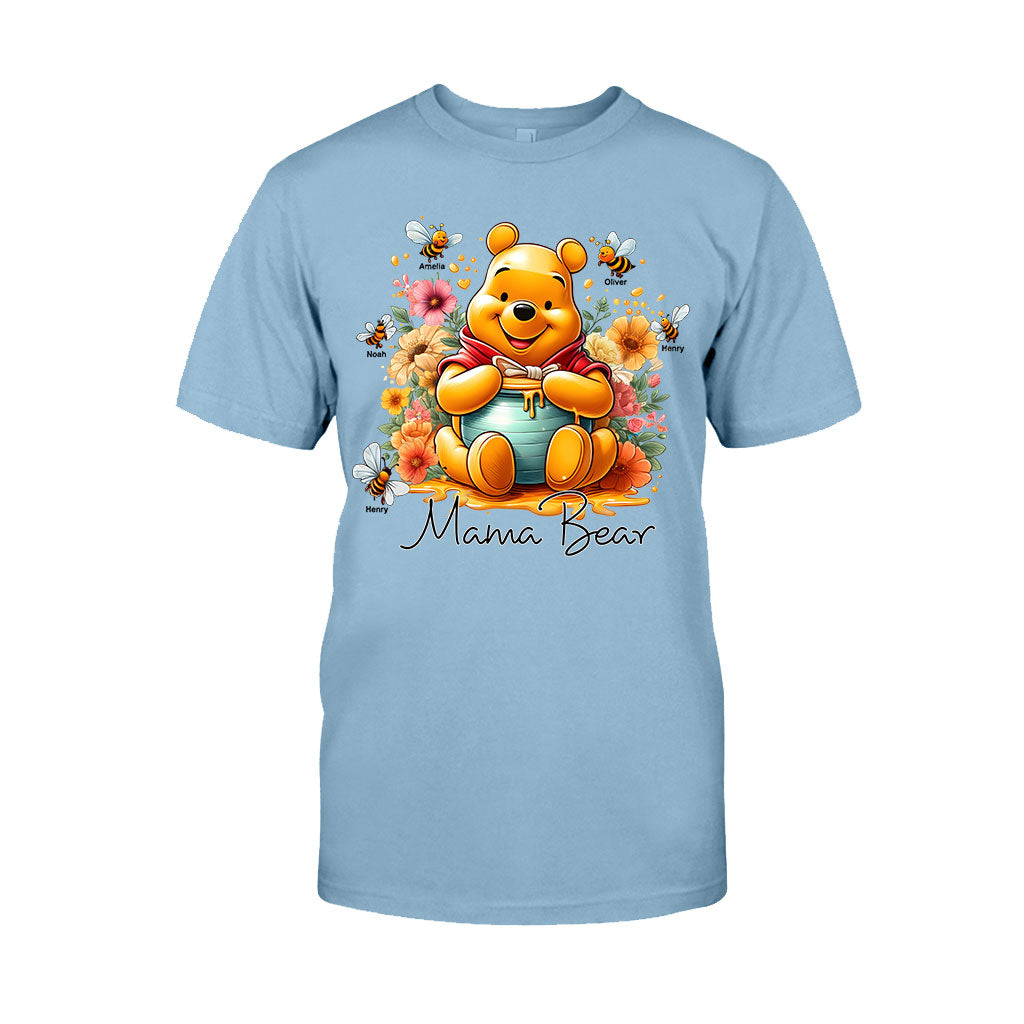 Personalized Mama Bear T-Shirt & Hoodie with Floral Design for Mom T-shirt & Hoodie GradoCreations
