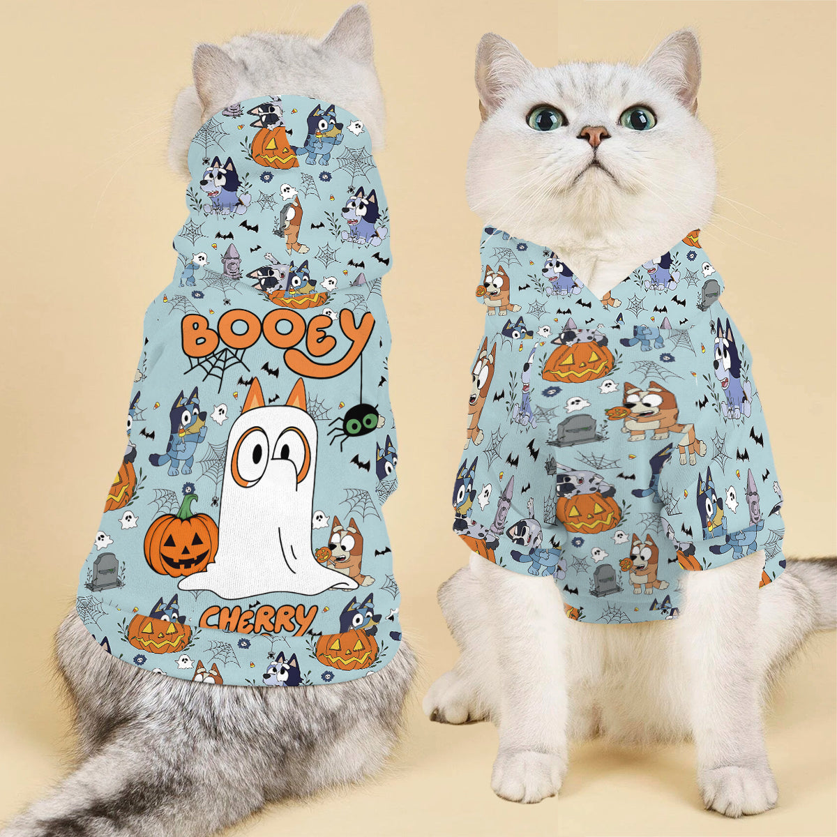 Personalized Halloween Dog Hoodie Cute Booey Design for Pets Pet Hoodie GradoCreations