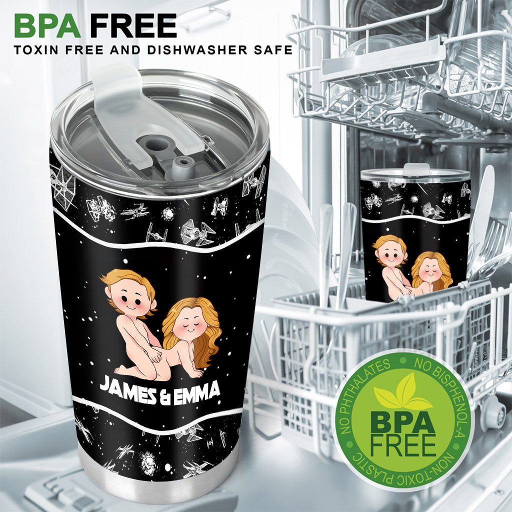 Personalized Best Butt In The Galaxy Tumbler for Couples Tumbler GradoCreations