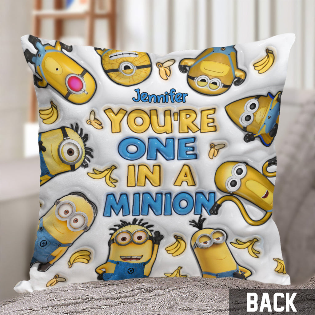 Personalized You're One In A Minion Throw Pillow Gift Throw Pillow GradoCreations