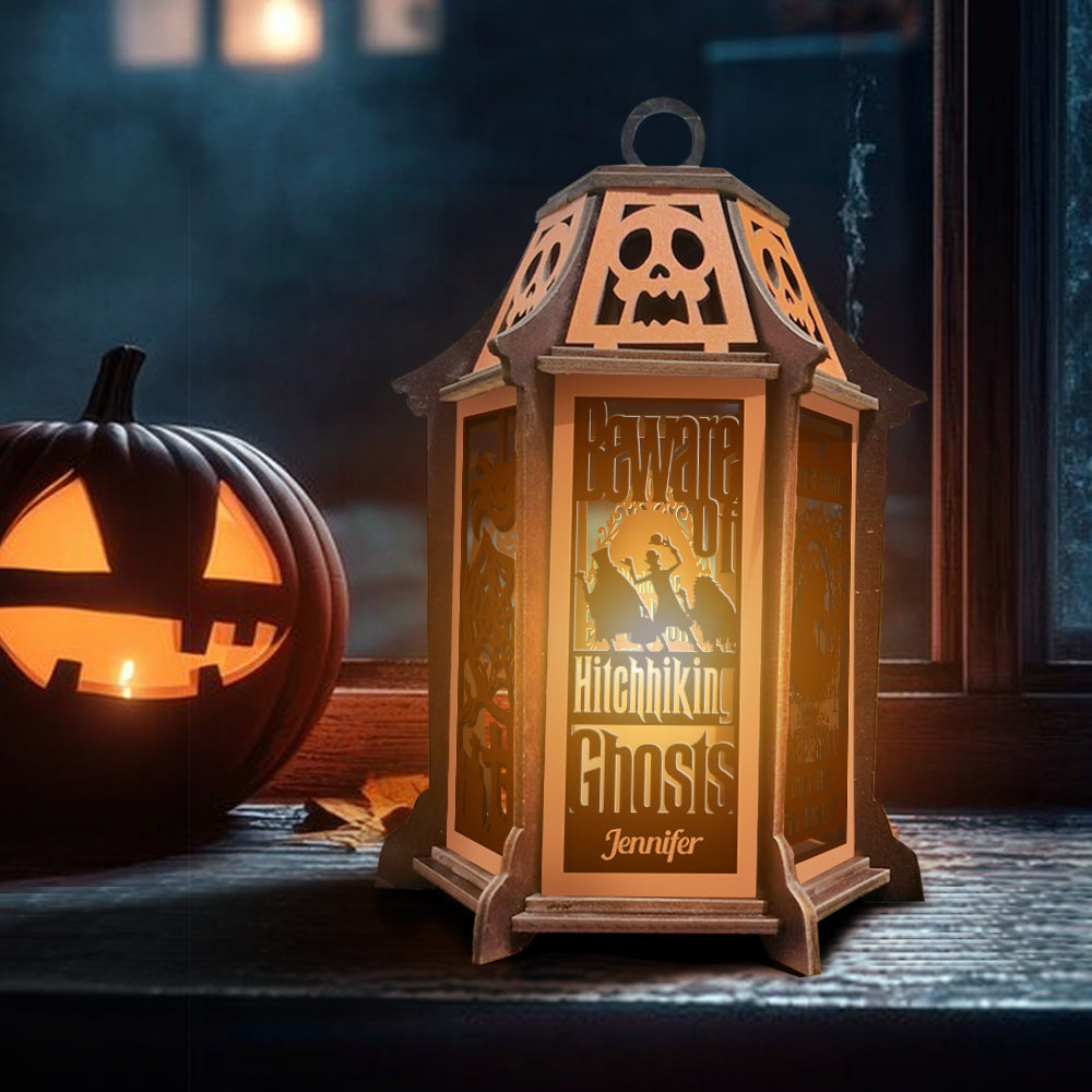 Personalized Laser Cut Wooden Lantern Gift for Halloween Laser Cut Lantern GradoCreations